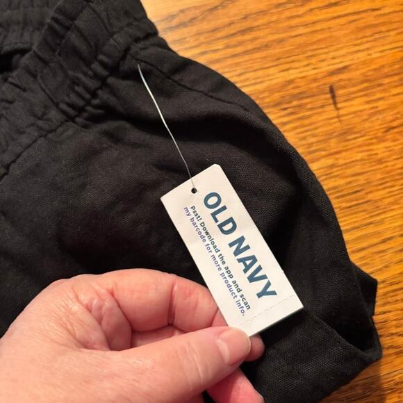 Old Navy Womens High Rise Wide Leg Pants Sz XXL Black Linen Blend Comfort NWT - Picture 4 of 11